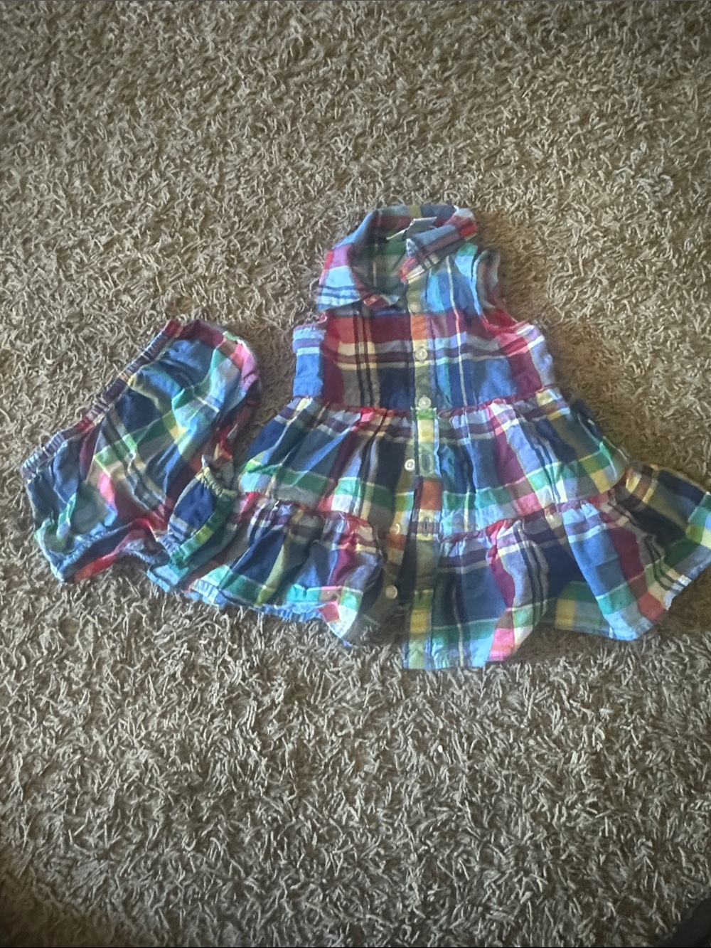 Polo by Ralph Lauren Multicolor Plaid Girls Matching Set